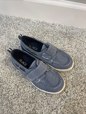 PLACE boys Slip-On Canvas Boat Shoes in Blue